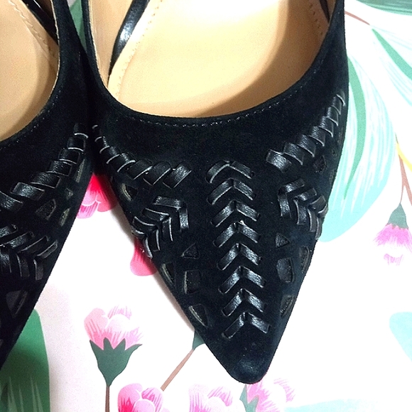 SOLD!!!Vintage Saks fifth avenue black suede pumps - Picture 14 of 14